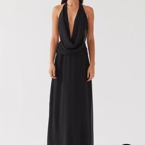 Peppermayo Exclusive - Elysia Chiffon Maxi Dress - Black